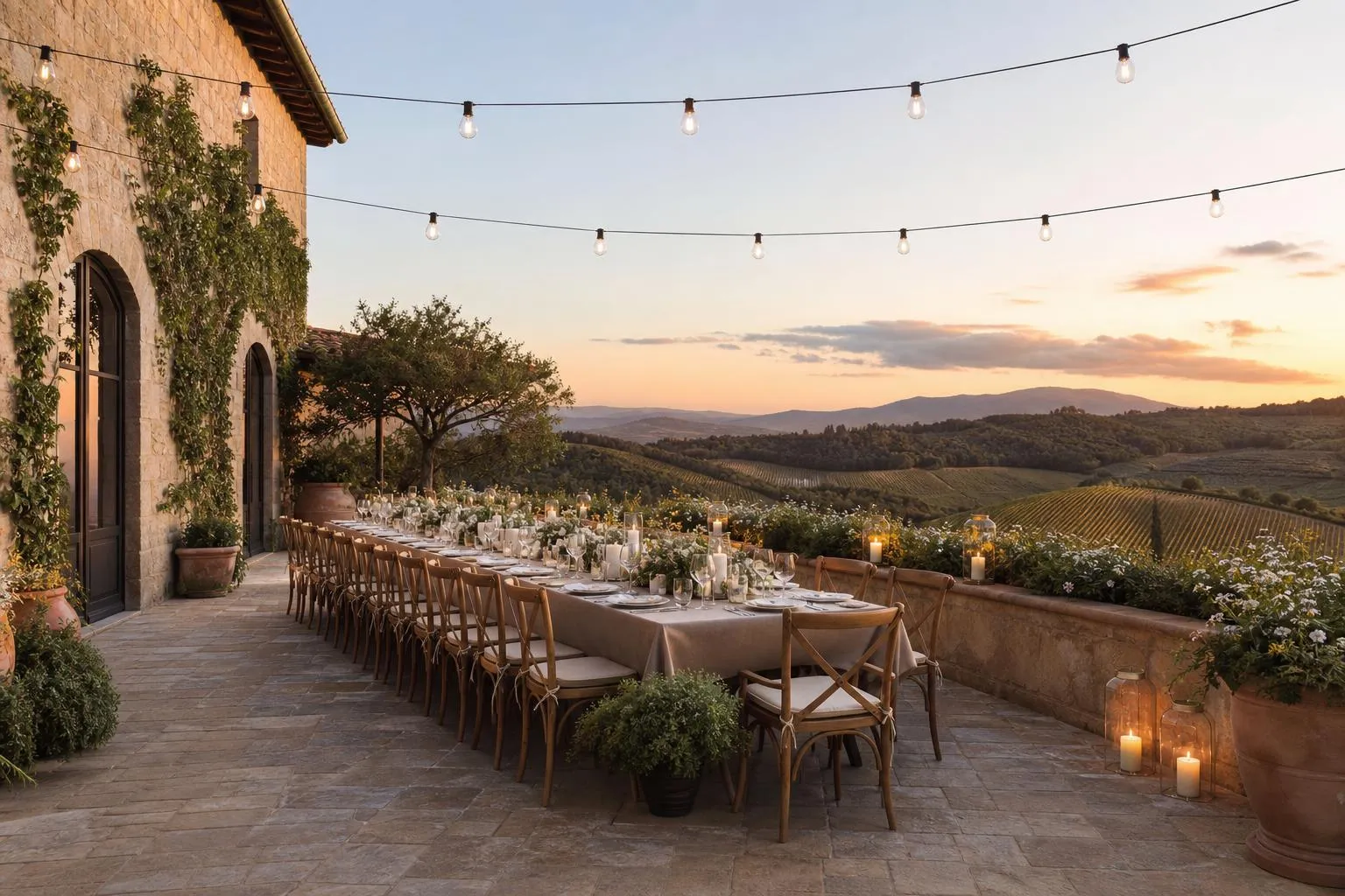 Eine Villa für ein privates Event in der Toskana wählen