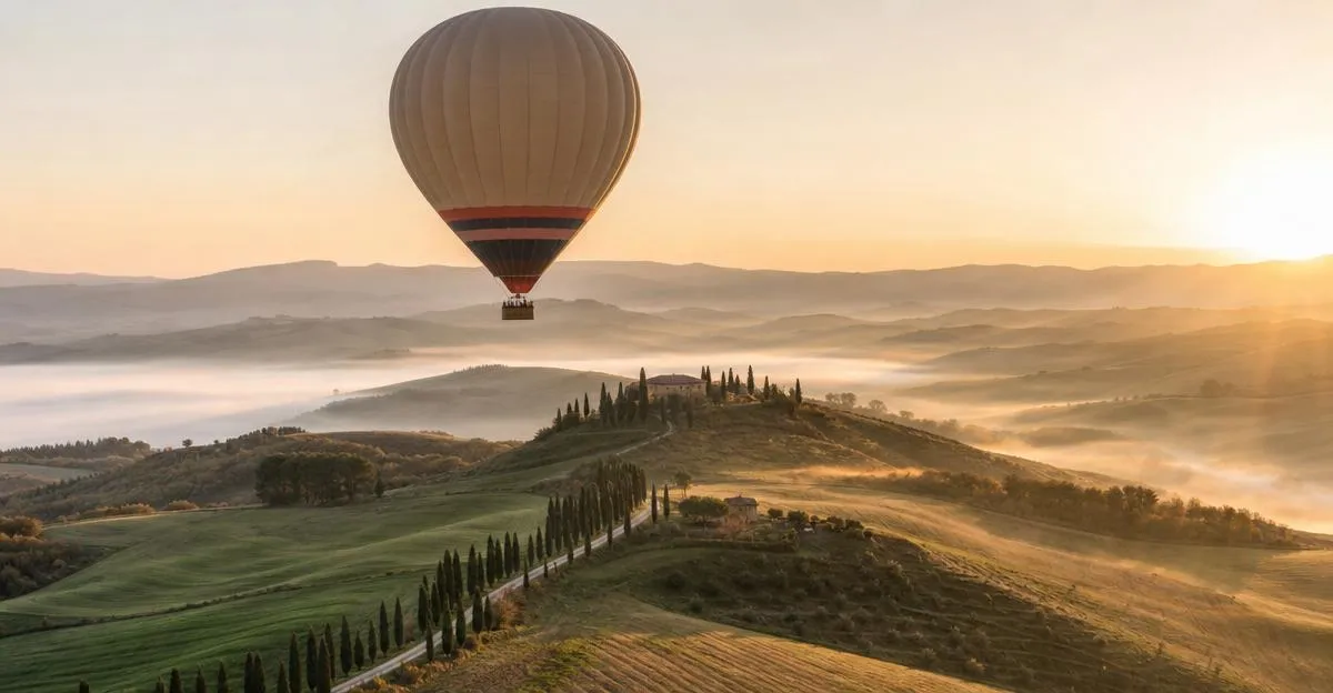 Volo in mongolfiera sulla Toscana